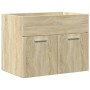 Set de muebles de baño 3 pzas madera contrachapada roble Sonoma de , Muebles de baño - Ref: Foro24-3324987, Precio: 171,22 €