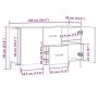 Aparador de madera de ingeniería envejecida 100x36x60 cm by , Sideboards - Ref: Foro24-856904, Price: 98,25 €, Discount: %