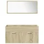 Juego de muebles de baño 4 pzas contrachapada roble Sonoma by , Bathroom furniture - Ref: Foro24-3324991, Price: 150,51 €, Di...