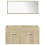Juego de muebles de baño 4 pzas contrachapada roble Sonoma von , Badezimmermöbel - Ref: Foro24-3324991, Preis: 153,08 €, Raba...