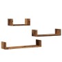 Estantes de pared 3 uds madera de ingeniería madera envejecida von , Regale und Regale - Ref: Foro24-855792, Preis: 24,13 €, ...
