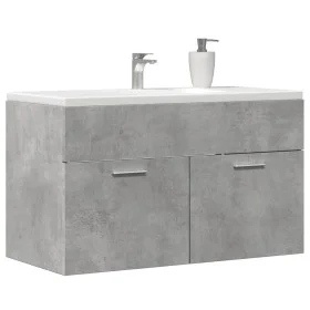 Mueble de lavabo madera ingeniería gris hormigón 90x38,5x46 cm von , Badezimmermöbel - Ref: Foro24-856214, Preis: 49,39 €, Ra...
