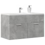 Mueble de lavabo madera ingeniería gris hormigón 90x38,5x46 cm by , Bathroom furniture - Ref: Foro24-856214, Price: 50,06 €, ...