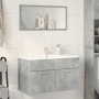 Mueble de lavabo madera ingeniería gris hormigón 90x38,5x46 cm by , Bathroom furniture - Ref: Foro24-856214, Price: 50,06 €, ...