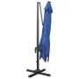 Cantilever umbrella with pole and light blue LED lights 300 cm by vidaXL, Umbrellas - Ref: Foro24-312349, Price: 146,31 €, Di...