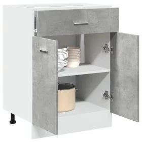 Armario inferior cajón contrachapada gris hormigón 60x46x81,5cm von , Küchenschränke - Ref: Foro24-856088, Preis: 63,66 €, Ra...
