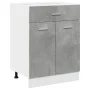 Armario inferior cajón contrachapada gris hormigón 60x46x81,5cm de , Armarios de cocina - Ref: Foro24-856088, Precio: 63,66 €...