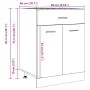 Armario inferior cajón contrachapada gris hormigón 60x46x81,5cm de , Armarios de cocina - Ref: Foro24-856088, Precio: 63,66 €...