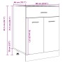Armario inferior cajón contrachapada gris hormigón 60x46x81,5cm von , Küchenschränke - Ref: Foro24-856088, Preis: 65,32 €, Ra...