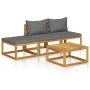 Gartenmöbel 4 Stück cremefarbene Kissen aus massivem Akazienholz von vidaXL, Gartensets - Ref: Foro24-3057627, Preis: 418,37 ...