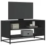 Mueble de TV madera de ingeniería y metal negro 91x40x46 cm by , TV Furniture - Ref: Foro24-848884, Price: 59,10 €, Discount: %