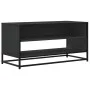Mueble de TV madera de ingeniería y metal negro 91x40x46 cm by , TV Furniture - Ref: Foro24-848884, Price: 59,10 €, Discount: %
