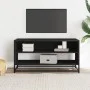 Mueble de TV madera de ingeniería y metal negro 91x40x46 cm by , TV Furniture - Ref: Foro24-848884, Price: 59,10 €, Discount: %