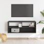 Mueble de TV madera de ingeniería y metal negro 100x31x39,5 cm de , Muebles TV - Ref: Foro24-848934, Precio: 57,80 €