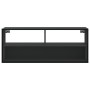 Mueble de TV madera de ingeniería y metal negro 100x31x39,5 cm by , TV Furniture - Ref: Foro24-848934, Price: 57,86 €, Discou...