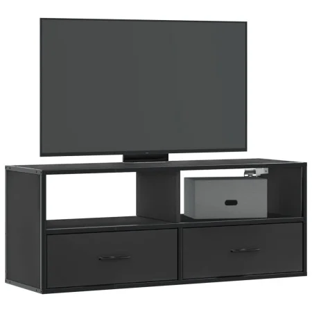 Mueble de TV madera de ingeniería y metal negro 100x31x39,5 cm von , TV-Möbel - Ref: Foro24-848929, Preis: 58,71 €, Rabatt: %