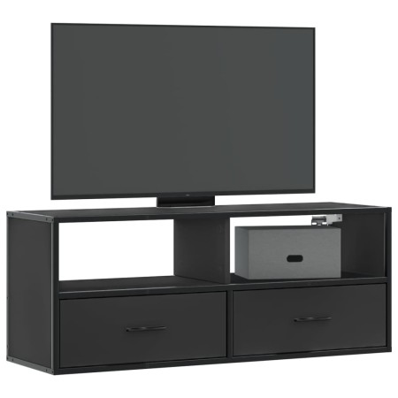 Mueble de TV madera de ingeniería y metal negro 100x31x39,5 cm von , TV-Möbel - Ref: Foro24-848929, Preis: 72,27 €, Rabatt: %