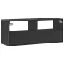 Mueble de TV madera de ingeniería y metal negro 100x31x39,5 cm von , TV-Möbel - Ref: Foro24-848929, Preis: 58,71 €, Rabatt: %