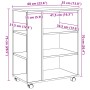 Armario con ruedas madera de ingeniería ingeniería 60x35x75 cm von , Schließfächer und Lagerschränke - Ref: Foro24-856656, Pr...