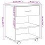 Armario con ruedas madera ingeniería roble artisan 46x36x59 cm by , Lockers and storage cabinets - Ref: Foro24-856661, Price:...