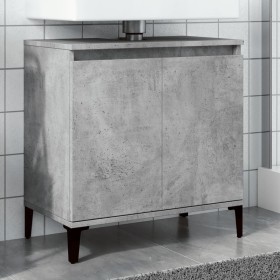 Armario de lavabo madera contrachapada gris hormigón 58x33x60cm by , bathroom vanities - Ref: Foro24-857116, Price: 46,09 €, ...