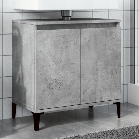 Armario de lavabo madera contrachapada gris hormigón 58x33x60cm von , Badezimmerwaschtische - Ref: Foro24-857116, Preis: 46,0...