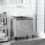 Armario de lavabo madera contrachapada gris hormigón 58x33x60cm de , Tocadores de baño - Ref: Foro24-857116, Precio: 48,73 €,...