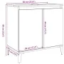 Armario de lavabo madera contrachapada gris hormigón 58x33x60cm de , Tocadores de baño - Ref: Foro24-857116, Precio: 48,73 €,...