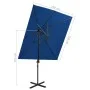 Cantilever parasol with double cover azure blue 250x250 cm by vidaXL, Umbrellas - Ref: Foro24-312365, Price: 135,69 €, Discou...