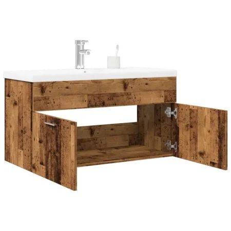 Mueble baño con lavabo integrado madera envejecida by , Bathroom furniture - Ref: Foro24-3328585, Price: 217,42 €, Discount: %