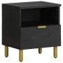 Mesita de noche madera maciza de ingeniería negra 40x33x46 cm de , Mesitas de noche - Ref: Foro24-4017654, Precio: 58,94 €, D...