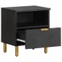 Mesita de noche madera maciza de ingeniería negra 40x33x46 cm de , Mesitas de noche - Ref: Foro24-4017654, Precio: 58,94 €, D...