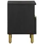 Mesita de noche madera maciza de ingeniería negra 40x33x46 cm de , Mesitas de noche - Ref: Foro24-4017654, Precio: 58,94 €, D...
