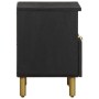 Mesita de noche madera maciza de ingeniería negra 40x33x46 cm by , Nightstands - Ref: Foro24-4017654, Price: 59,73 €, Discoun...