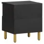 Mesita de noche madera maciza de ingeniería negra 40x33x46 cm de , Mesitas de noche - Ref: Foro24-4017654, Precio: 58,94 €, D...