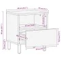 Mesita de noche madera maciza de ingeniería negra 40x33x46 cm de , Mesitas de noche - Ref: Foro24-4017654, Precio: 58,94 €, D...