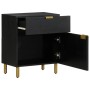 Mesita de noche madera de ingeniería negra 50x33x60 cm de , Mesitas de noche - Ref: Foro24-4017656, Precio: 75,76 €