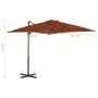 Cantilever umbrella with aluminum pole terracotta 250x250 cm by vidaXL, Umbrellas - Ref: Foro24-312305, Price: 94,25 €, Disco...