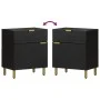 Mesita de noche madera de ingeniería negra 50x33x60 cm von , Nachttische - Ref: Foro24-4017656, Preis: 74,85 €, Rabatt: %