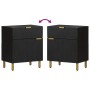 Mesita de noche madera de ingeniería negra 50x33x60 cm by , Nightstands - Ref: Foro24-4017656, Price: 75,81 €, Discount: %