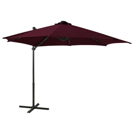 Ampelschirm mit Mast und burgunderroten LED-Leuchten 300 cm von vidaXL, Sonnenschirme - Ref: Foro24-312334, Preis: 191,20 €, ...