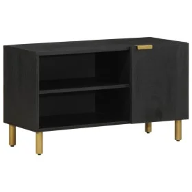 Mueble de TV madera de ingeniería negro 80x33x46 cm by , CD and DVD storage - Ref: Foro24-4017663, Price: 81,13 €, Discount: %