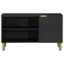 Mueble de TV madera de ingeniería negro 80x33x46 cm de , Almacenamiento para CD y DVD - Ref: Foro24-4017663, Precio: 81,13 €,...