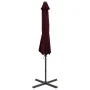 Cantilever parasol with pole and burgundy LED lights 300 cm by vidaXL, Umbrellas - Ref: Foro24-312334, Price: 188,08 €, Disco...