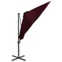Ampelschirm mit Mast und burgunderroten LED-Leuchten 300 cm von vidaXL, Sonnenschirme - Ref: Foro24-312334, Preis: 191,20 €, ...