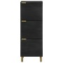 Aparador alto de madera de ingeniería negro 40x33x110 cm by , CD and DVD storage - Ref: Foro24-4017677, Price: 110,41 €, Disc...