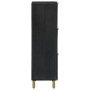 Aparador alto de madera de ingeniería negro 40x33x110 cm by , CD and DVD storage - Ref: Foro24-4017677, Price: 110,41 €, Disc...