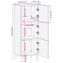 Aparador alto de madera de ingeniería negro 40x33x110 cm by , CD and DVD storage - Ref: Foro24-4017677, Price: 110,41 €, Disc...