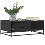 Mesa de centro de madera ingeniería y metal negro 90x57x35 cm by , Coffee table - Ref: Foro24-848754, Price: 69,03 €, Discoun...
