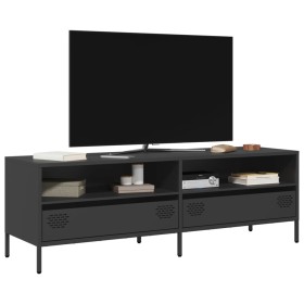Mueble para TV acero laminado en frío negro 135x39x43,5 cm von , TV-Möbel - Ref: Foro24-851334, Preis: 127,98 €, Rabatt: %